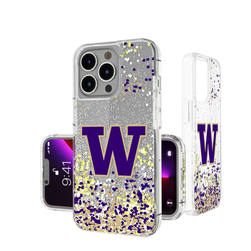 University of Washington Huskies Confetti iPhone Glitter Phone Case