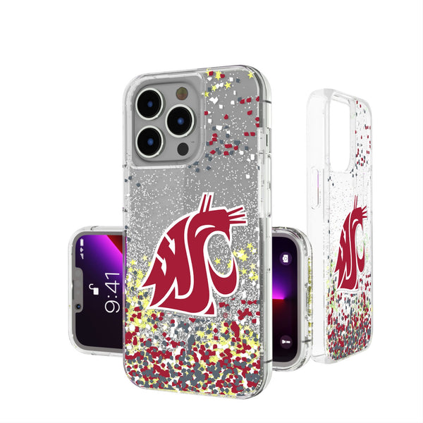 Washington State University Cougars Confetti iPhone Glitter Phone Case