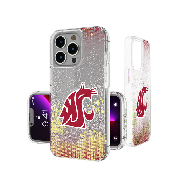 Washington State University Cougars Linen iPhone Glitter Phone Case