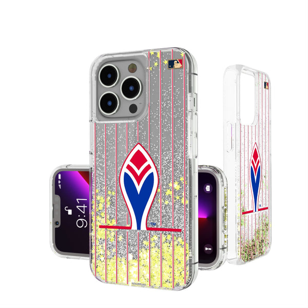 Atlanta Braves 1972-1975 - Cooperstown Collection Pinstripe iPhone Glitter Phone Case