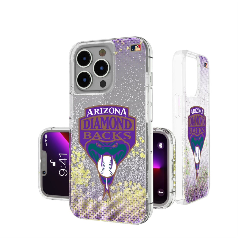 Arizona Diamondbacks 1999-2006 - Cooperstown Collection Linen iPhone Glitter Phone Case