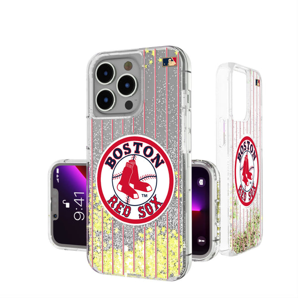 Boston Red Sox 1976-2008 - Cooperstown Collection Pinstripe iPhone Glitter Phone Case