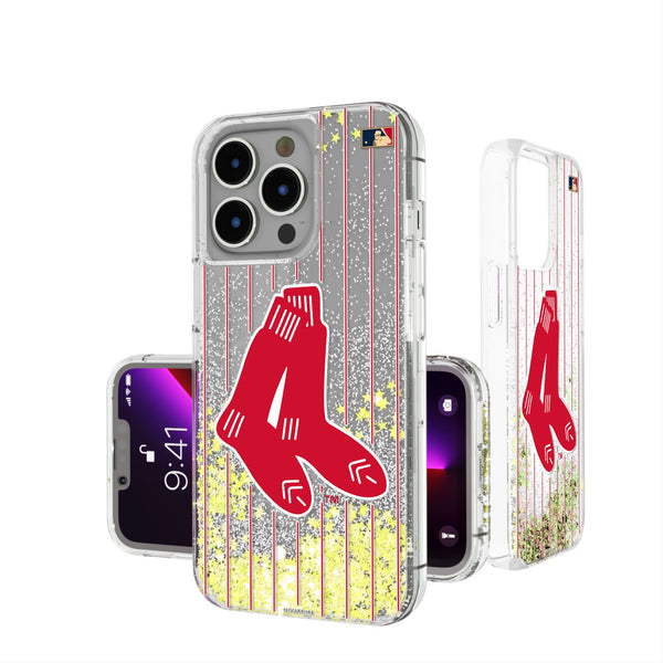 Boston Red Sox 1924-1960 - Cooperstown Collection Pinstripe iPhone Glitter Phone Case