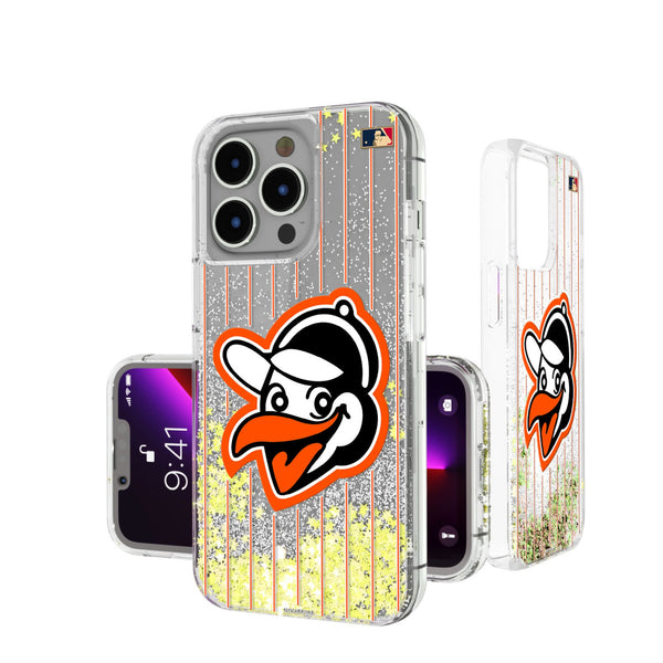 Baltimore Orioles 1955 - Cooperstown Collection Pinstripe iPhone Glitter Phone Case