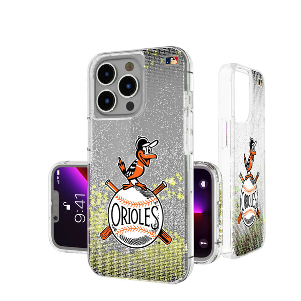 Baltimore Orioles 1954-1963 - Cooperstown Collection Linen iPhone Glitter Phone Case