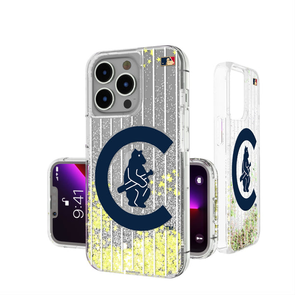 Chicago Cubs 1911-1912 - Cooperstown Collection Pinstripe iPhone Glitter Phone Case