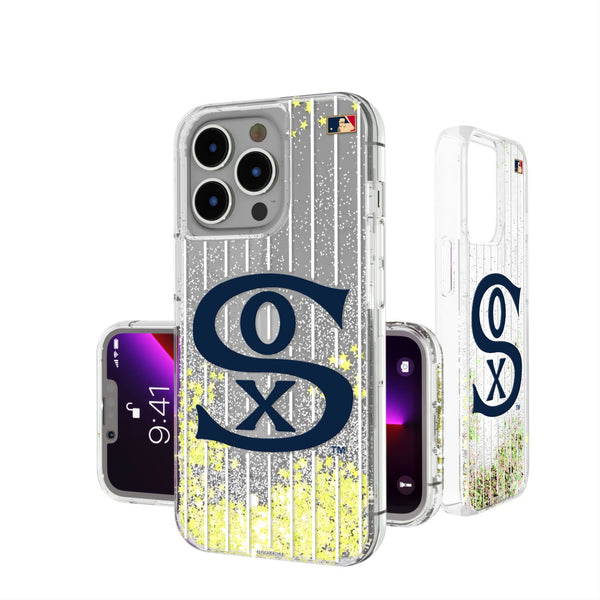 Chicago White Sox Road 1919-1921 - Cooperstown Collection Pinstripe iPhone Glitter Phone Case