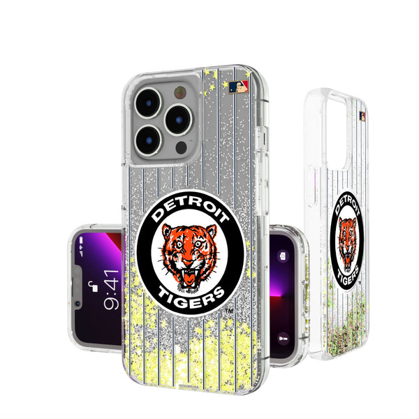 Detroit Tigers 1961-1963 - Cooperstown Collection Pinstripe iPhone Glitter Phone Case