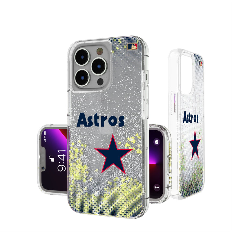 Houston Astros 1975-1981 - Cooperstown Collection Linen iPhone Glitter Phone Case