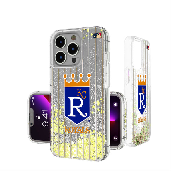 Kansas City Royals 1969-1978 - Cooperstown Collection Pinstripe iPhone Glitter Phone Case