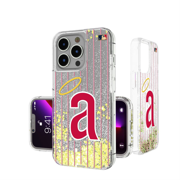 LA Angels 1971 - Cooperstown Collection Pinstripe iPhone Glitter Phone Case