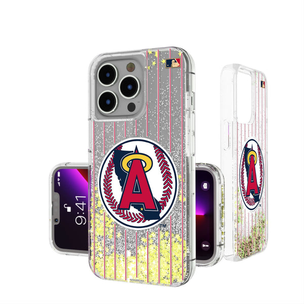 LA Angels 1986-1992 - Cooperstown Collection Pinstripe iPhone Glitter Phone Case