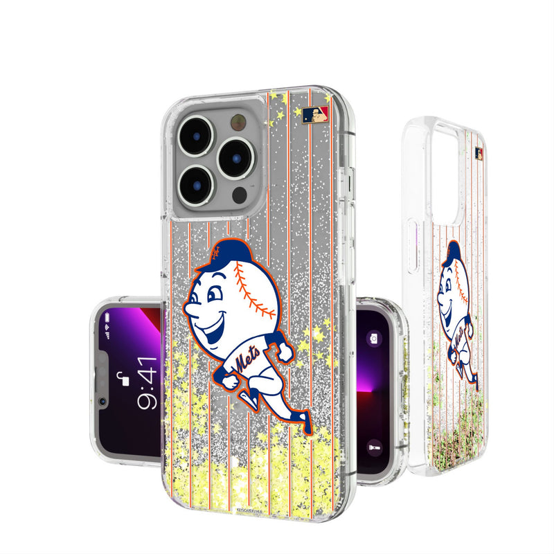 New York Mets 2014 - Cooperstown Collection Pinstripe iPhone Glitter Phone Case