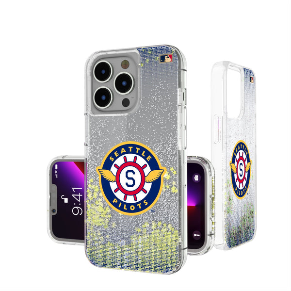 Seattle Pilots 1969 - Cooperstown Collection Linen iPhone Glitter Phone Case