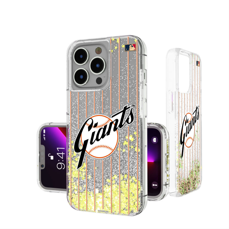 San Francisco Giants 1958-1967 - Cooperstown Collection Pinstripe iPhone Glitter Phone Case