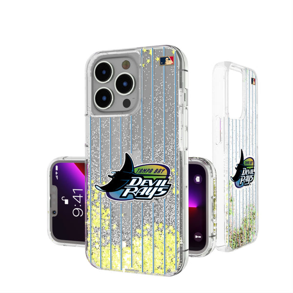 Tampa Bay 1998-2000 - Cooperstown Collection Pinstripe iPhone Glitter Phone Case