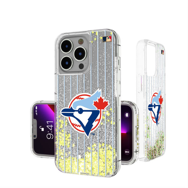 Toronto Blue Jays 1977-1988 - Cooperstown Collection Pinstripe iPhone Glitter Phone Case