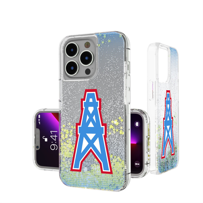 Houston Oilers Historic Collection Linen iPhone Glitter Phone Case