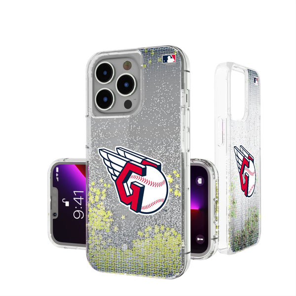 Cleveland Guardians Linen iPhone Glitter Phone Case