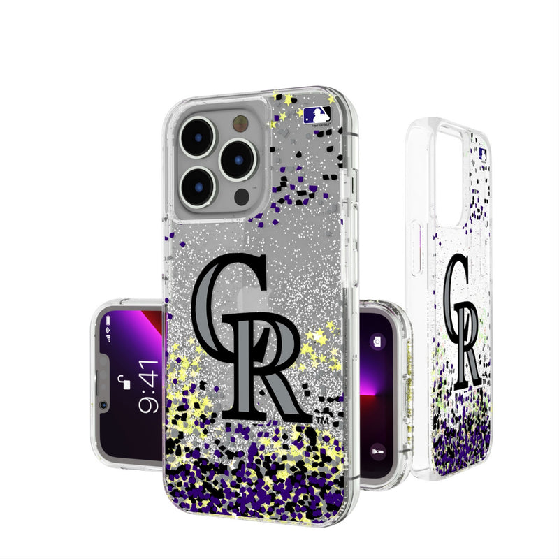 Colorado Rockies Confetti iPhone Glitter Phone Case