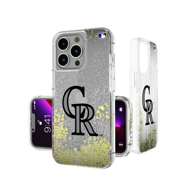 Colorado Rockies Linen iPhone Glitter Phone Case