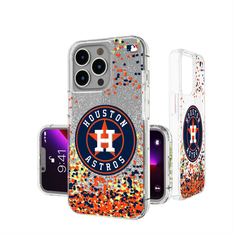 Houston Astros Confetti iPhone Glitter Phone Case