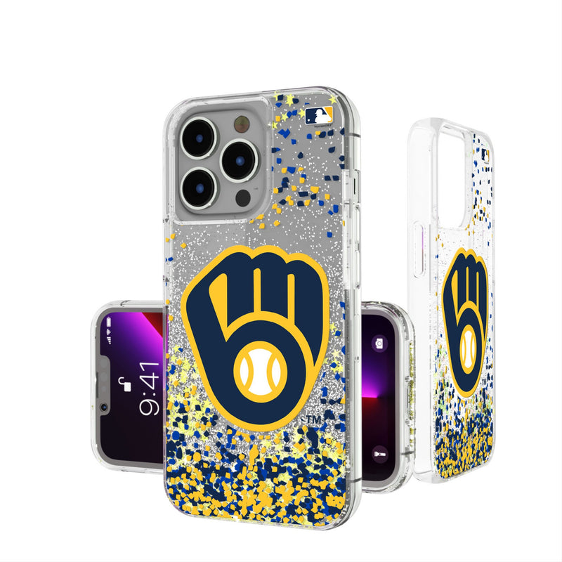 Milwaukee Brewers Confetti iPhone Glitter Phone Case