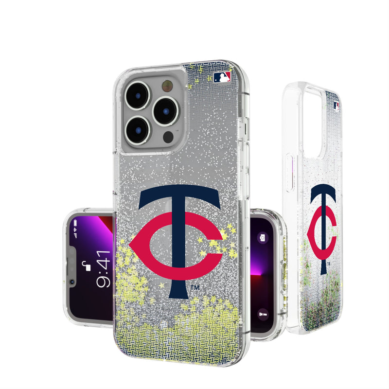 Minnesota Twins Linen iPhone Glitter Phone Case