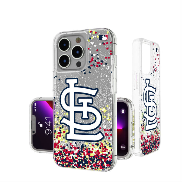 St Louis Cardinals Confetti iPhone Glitter Phone Case