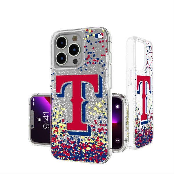 Texas Rangers Confetti iPhone Glitter Phone Case