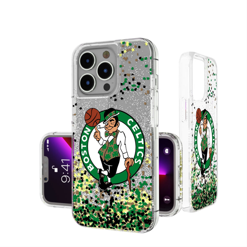 Boston Celtics Confetti iPhone Glitter Phone Case