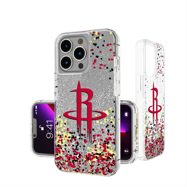 Houston Rockets Confetti iPhone Glitter Phone Case