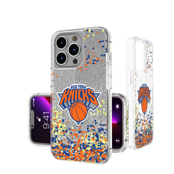 New York Knicks Confetti iPhone Glitter Phone Case