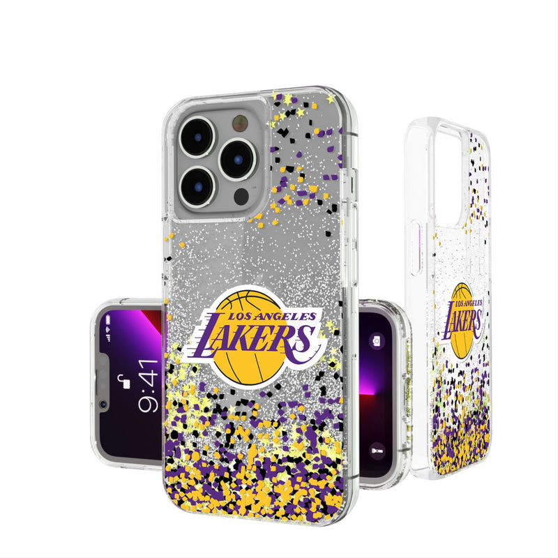 Los Angeles Lakers Confetti iPhone Glitter Phone Case