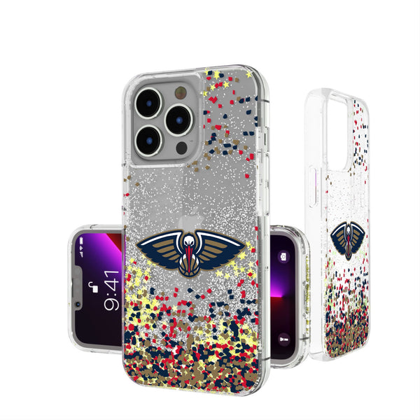 New Orleans Pelicans Confetti iPhone Glitter Phone Case