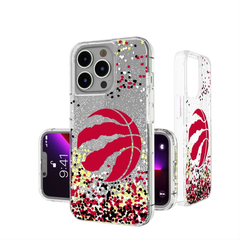 Toronto Raptors Confetti iPhone Glitter Phone Case