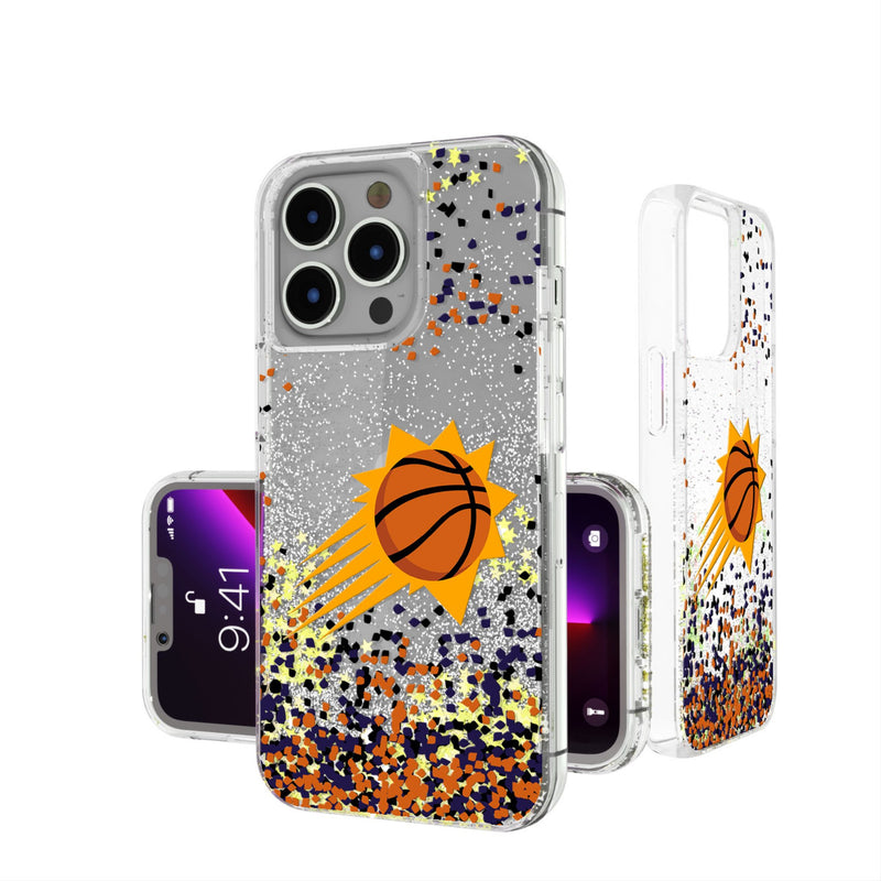 Phoenix Suns Confetti iPhone Glitter Phone Case