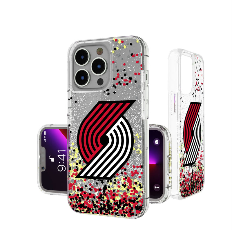 Portland Trail Blazers Confetti iPhone Glitter Phone Case