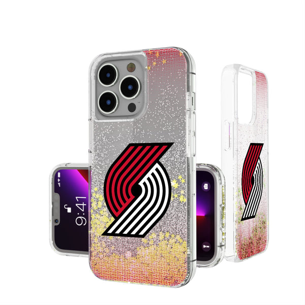 Portland Trail Blazers Linen iPhone Glitter Phone Case