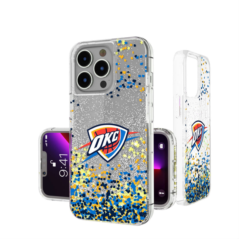 Oklahoma City Thunder Confetti iPhone Glitter Phone Case