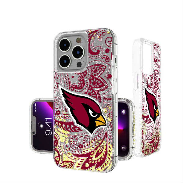 Arizona Cardinals Paisley iPhone Glitter Phone Case