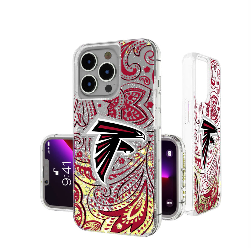 Atlanta Falcons Paisley iPhone Glitter Phone Case