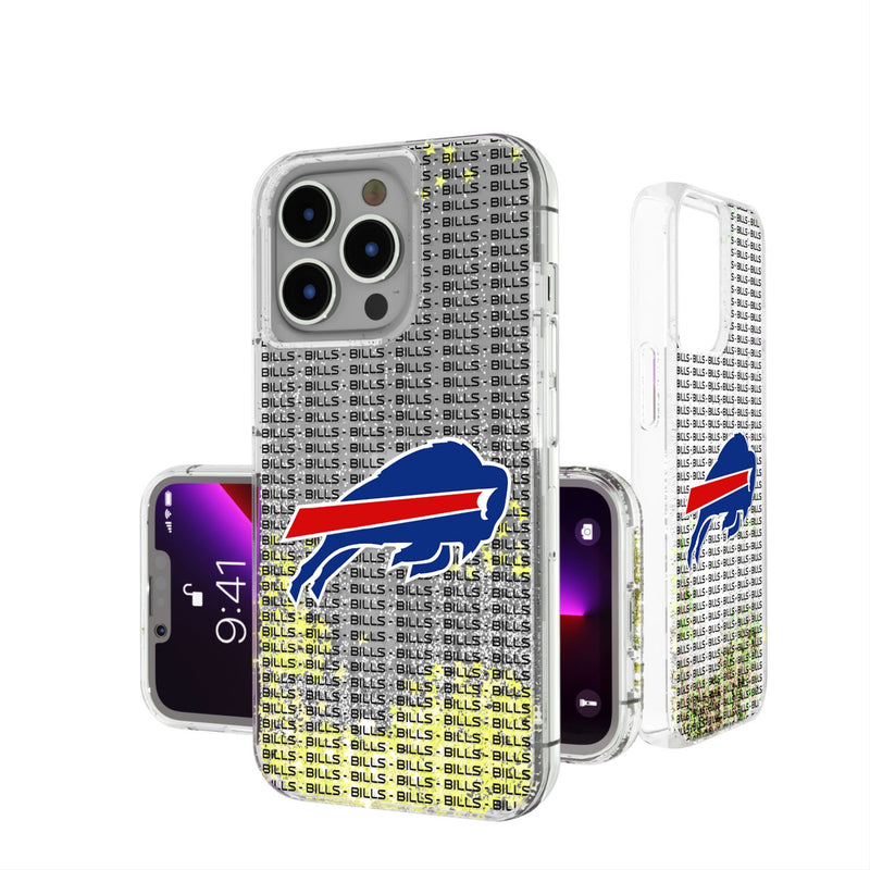 Buffalo Bills Text Backdrop iPhone Glitter Phone Case