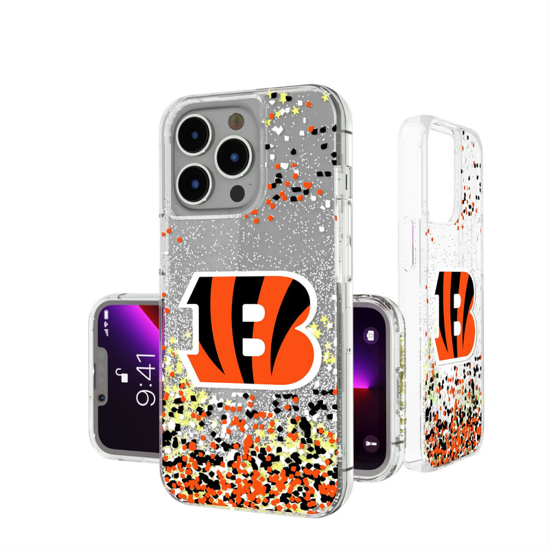 Cincinnati Bengals Confetti iPhone Glitter Phone Case