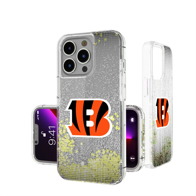 Cincinnati Bengals Linen iPhone Glitter Phone Case