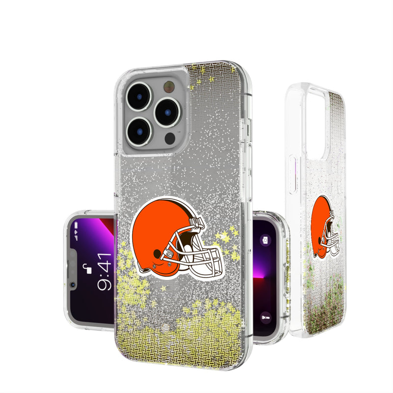 Cleveland Browns Linen iPhone Glitter Phone Case