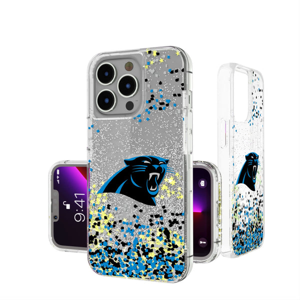 Carolina Panthers Confetti iPhone Glitter Phone Case