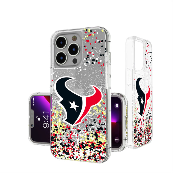 Houston Texans Confetti iPhone Glitter Phone Case