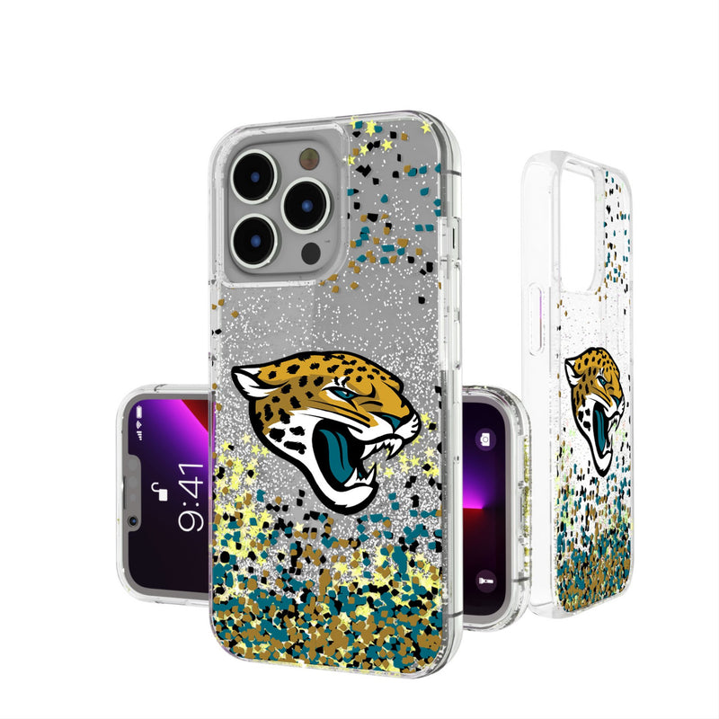 Jacksonville Jaguars Confetti iPhone Glitter Phone Case