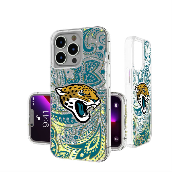 Jacksonville Jaguars Paisley iPhone Glitter Phone Case